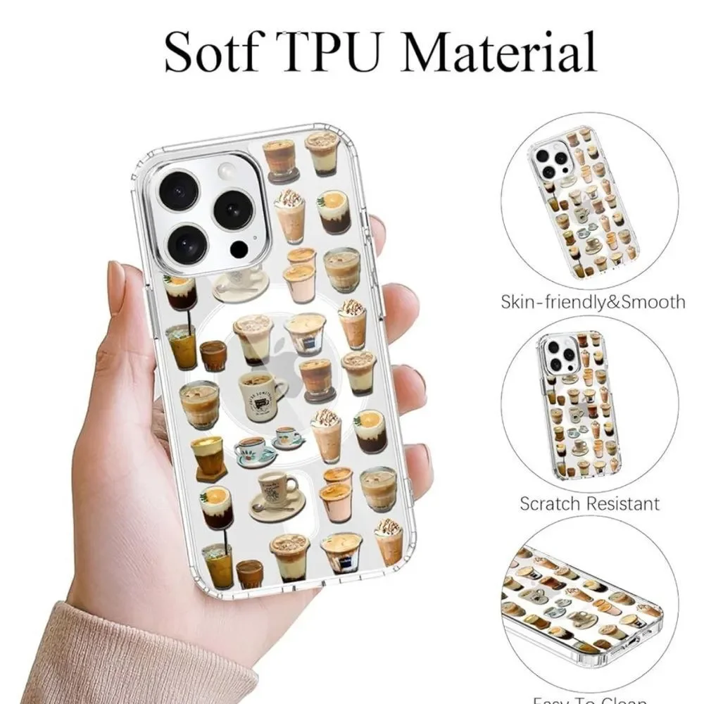 iPhone 15 Phone Case Coffee Clear Cover